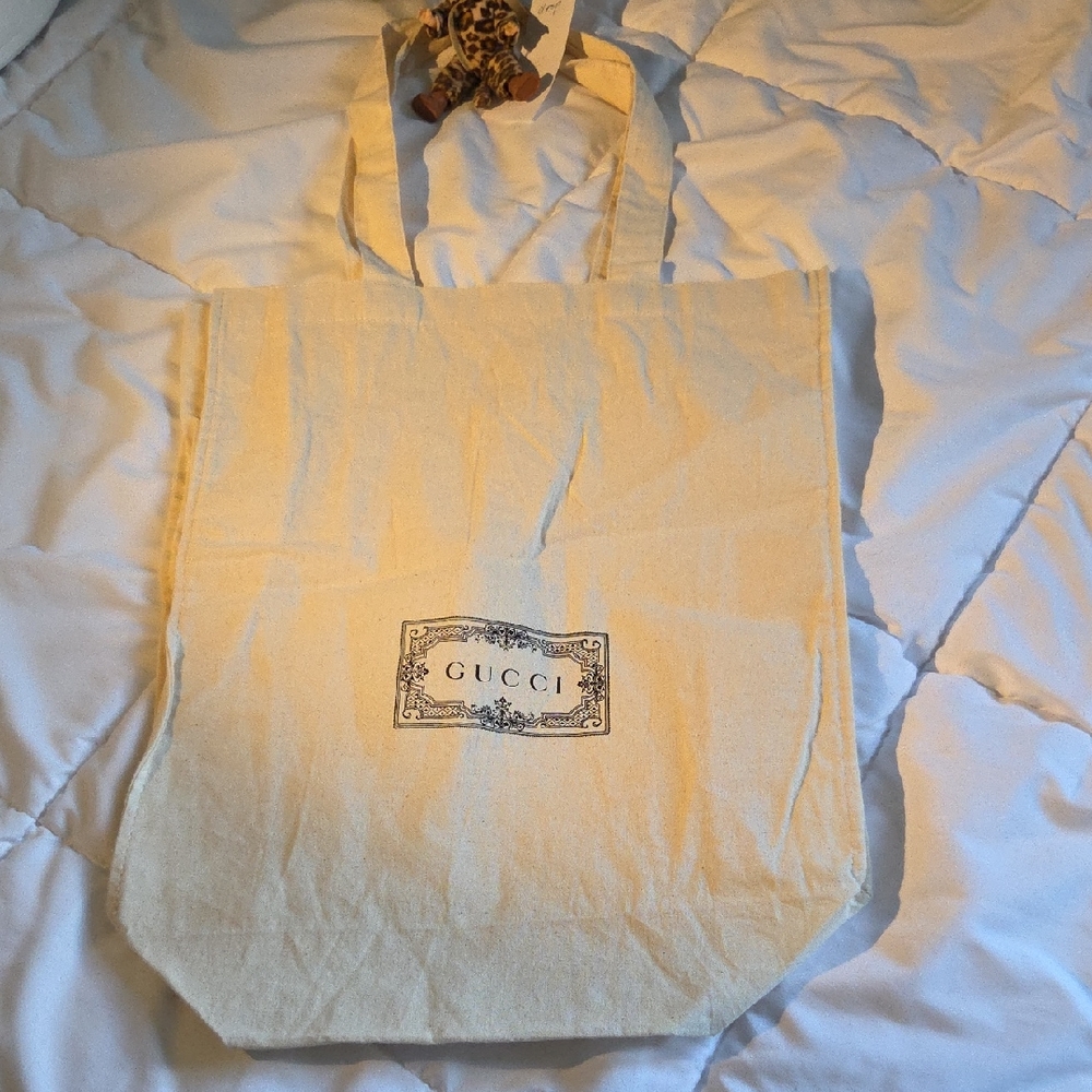 Gucci Beige Canvas Tote